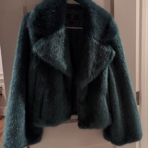 'Unreal Fur' Teal Teddy Jacket